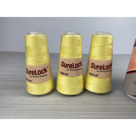 Lot Of 16 Surelock Overlock & Maxi Lock Thread 3,000yd ea Sealed - Picture 4 of 7